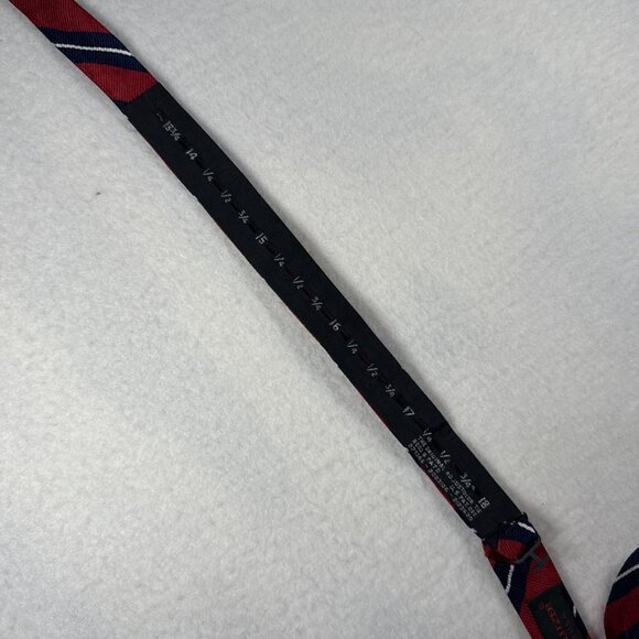 Vintage Bert Pulitzer Bow Tie Red Blue Self-Tie Adjustable 13 3/4 - 18 USA - Picture 7 of 8